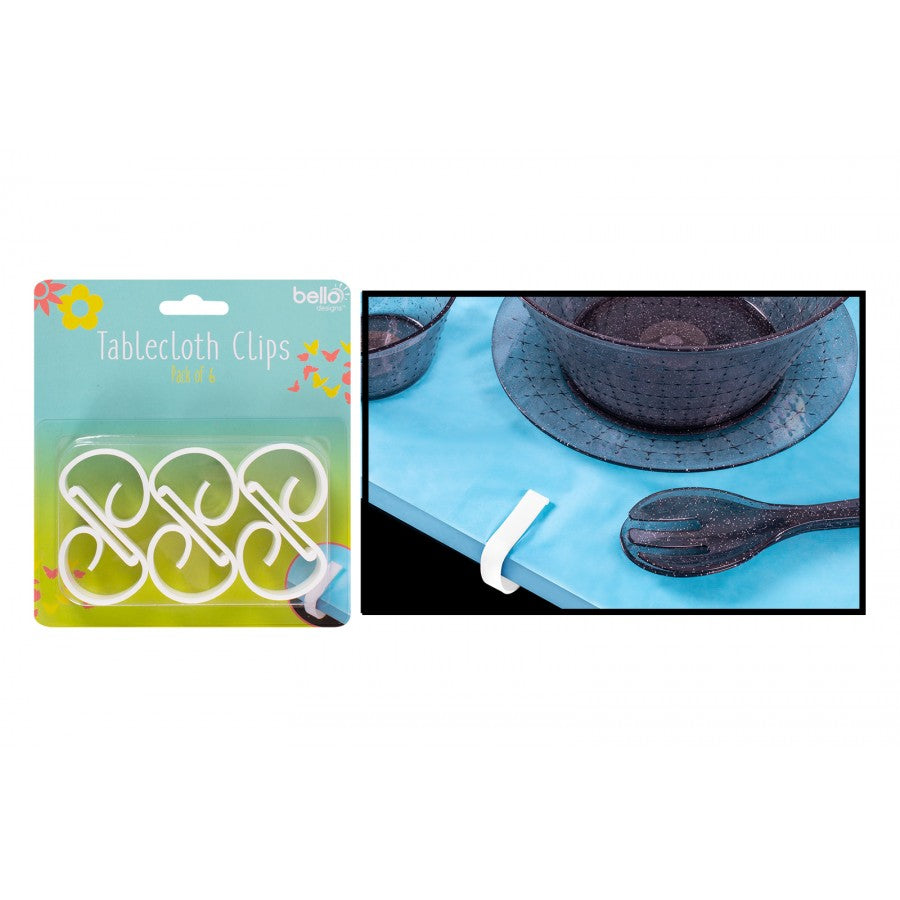 BELLO PARTY TABLE CLOTH / COVER CLIPS 6/PK. AM2030 \\\KD21398