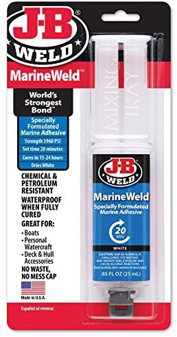 JB WELD MARINEWELD ADHESIVE EPOXY SYRINGE DRIES WHITE 25ML. 50172UK \\\KD21427