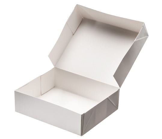DORIC 9 INCH WHITE STAPLELESS CAKE BOXES 5/PK. 19A-309 \\\KD21435