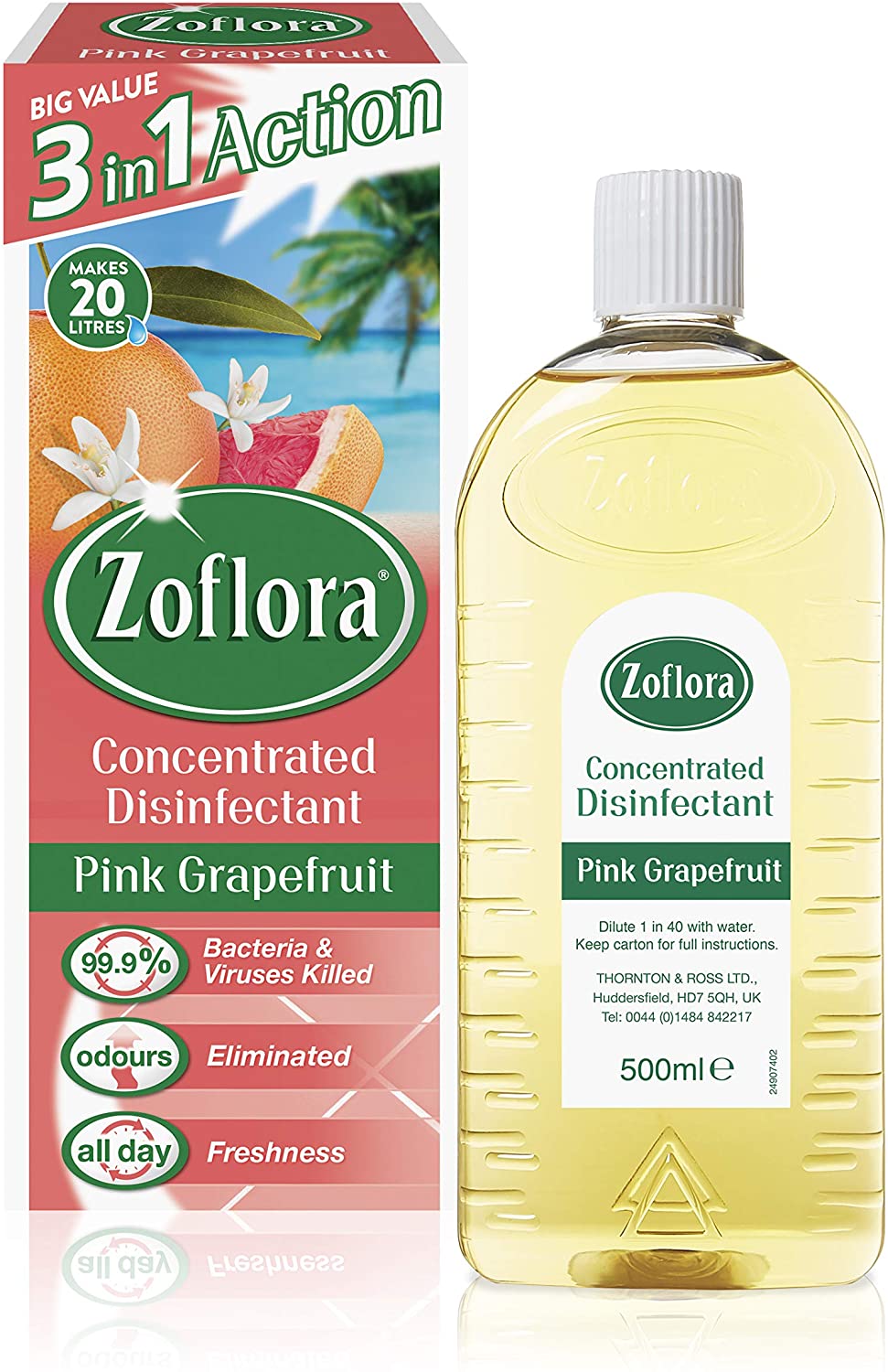 ZOFLORA DISINFECTANT - PINK GRAPEFRUIT 500ML \\\KD21460