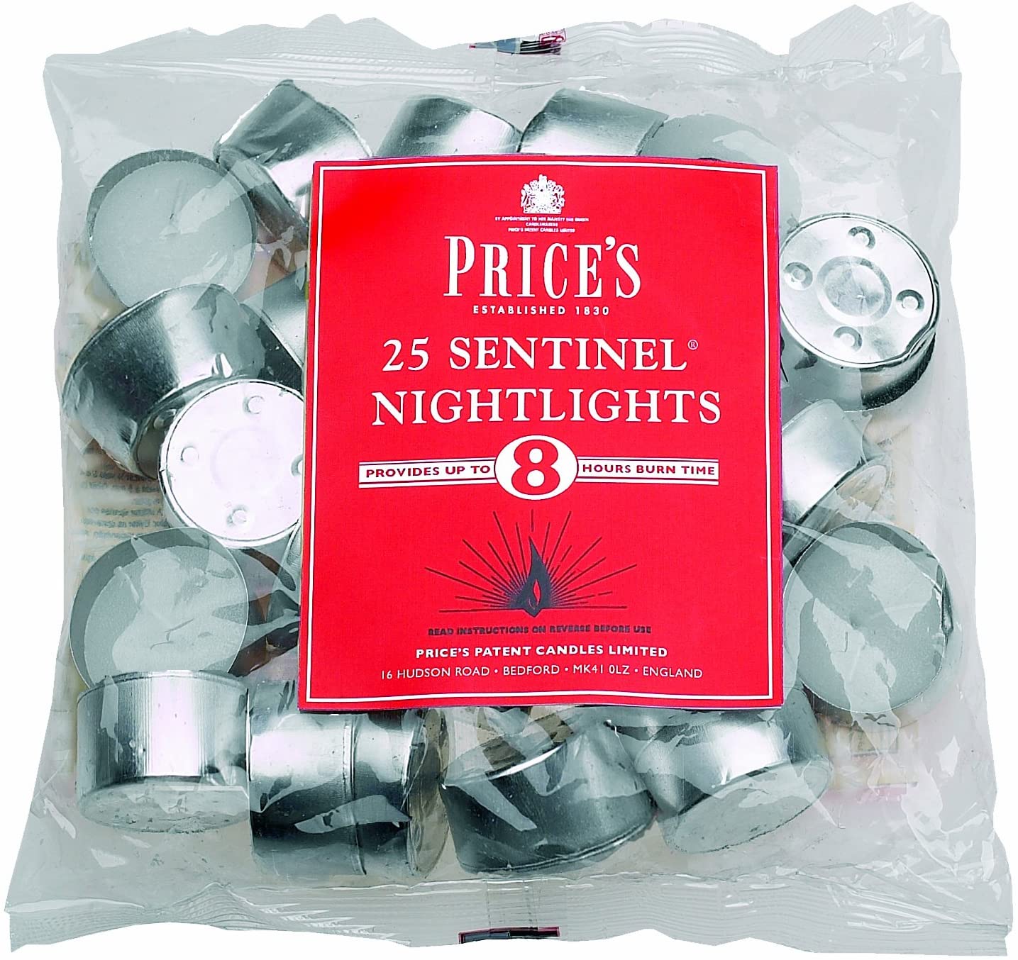 PRICES SENTINEL NIGHTLIGHT CANDLE 8HRS 25 PACK. SE002228 \\\KD21467