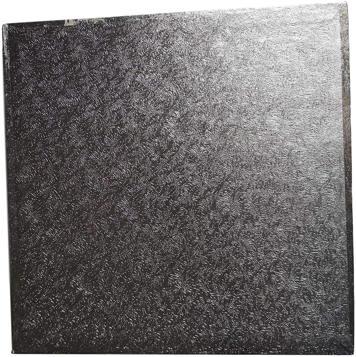 DORIC 8 INCH SQUARE SILVER THICK CAKE BOARD DRUMS 5/PK. 10B-SSD08 \\\KD21500