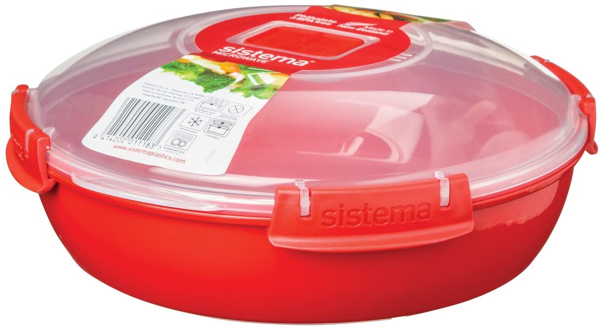 SISTEMA ROUND MICROWAVE DISH RED 1.3 LITTER. SIS1118 \\\KD21508