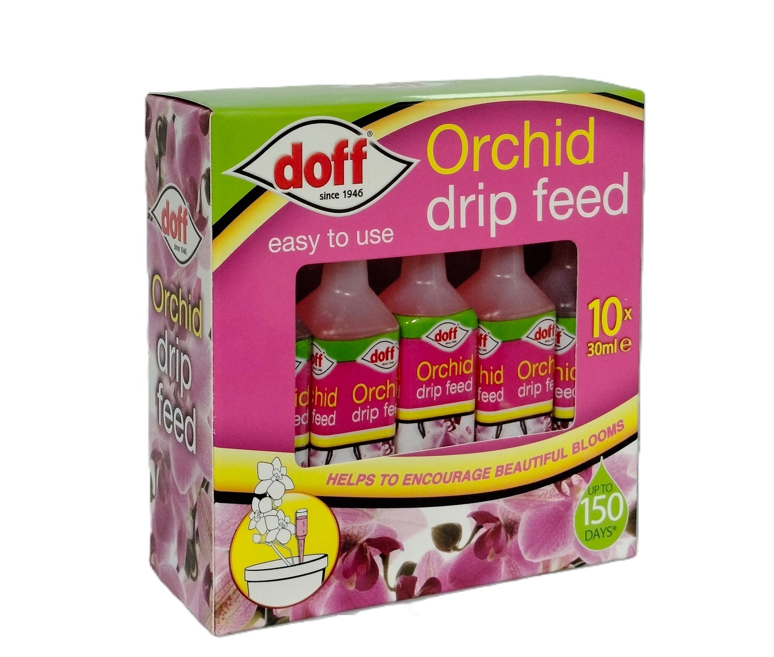 DOFF ORCHID DRIP FEEDERS PACK OF 10 X 30ML - EACH LASTS 30 DAYS. DP1044 \\\KD21519