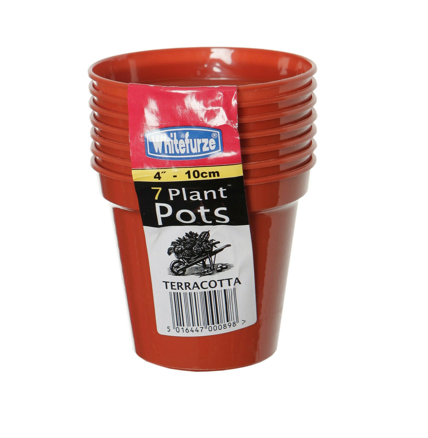 WHITEFURZE 10CM GARDEN POT - TERRACOTTA SET OF 7. G042133 \\\KD21522