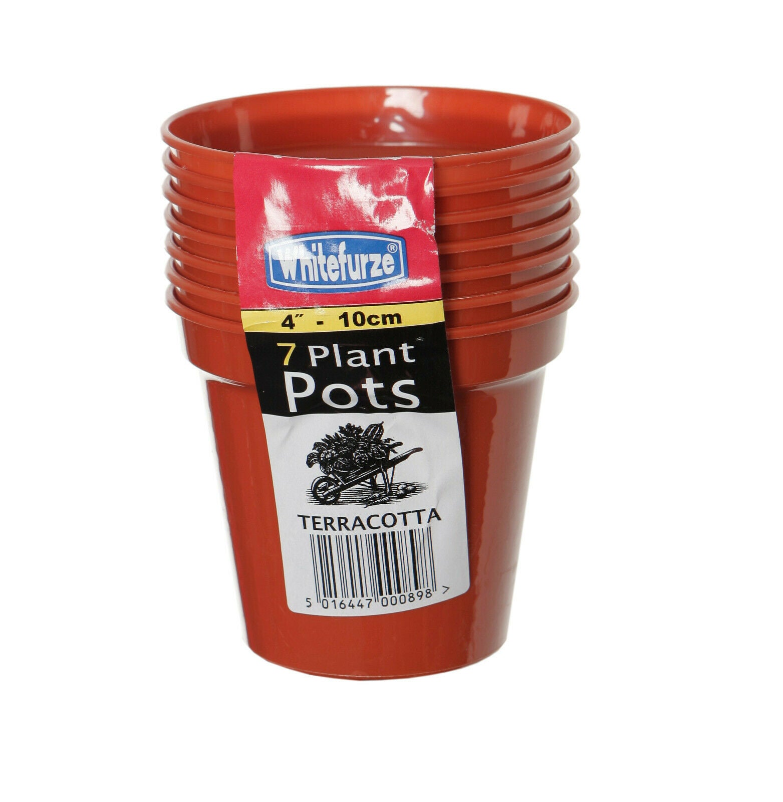 WHITEFURZE 10CM GARDEN POT - TERRACOTTA SET OF 7. G042133 \\\KD21522
