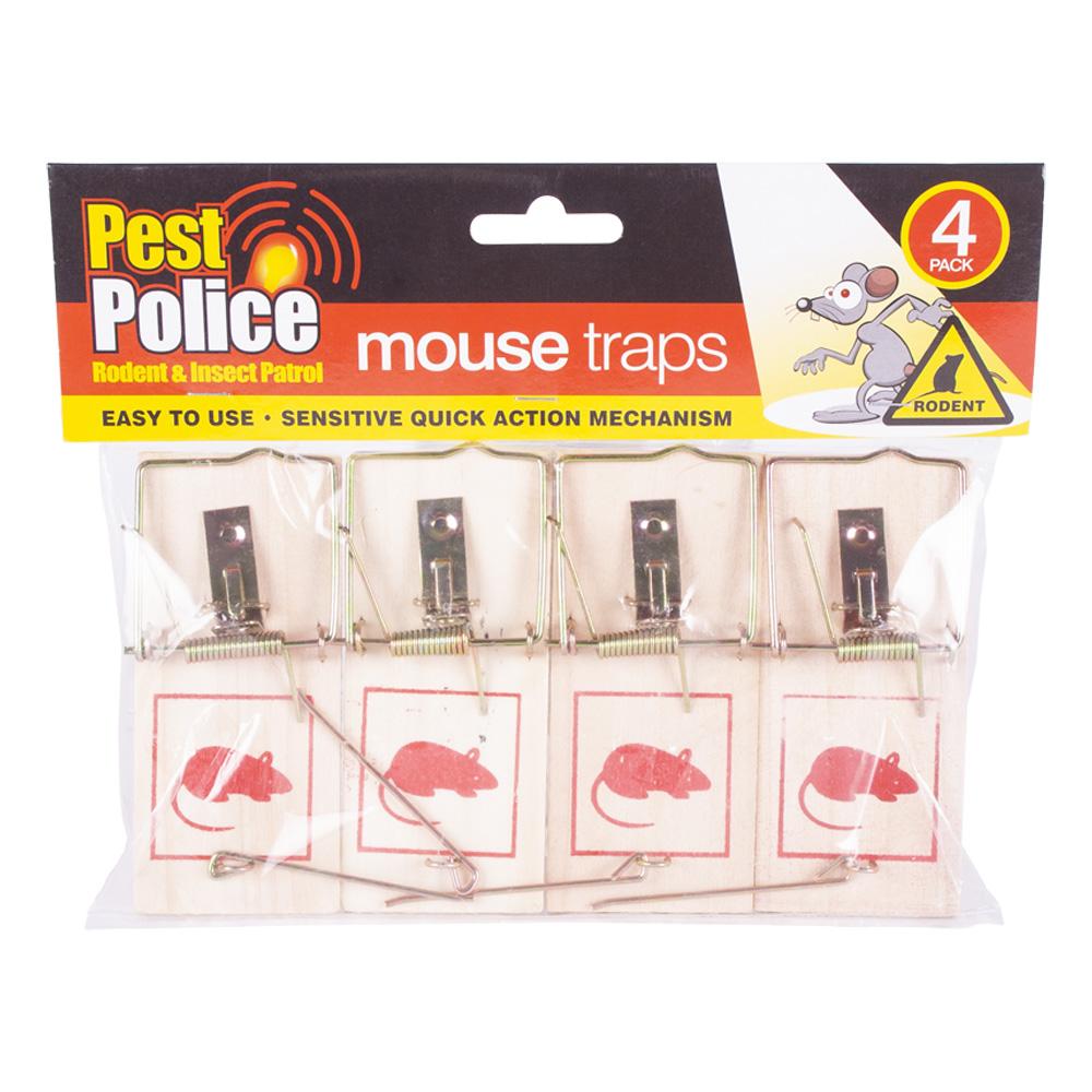 PEST POLICE MOUSE TRAPS 4/PK. OL311873 \\\KD21612