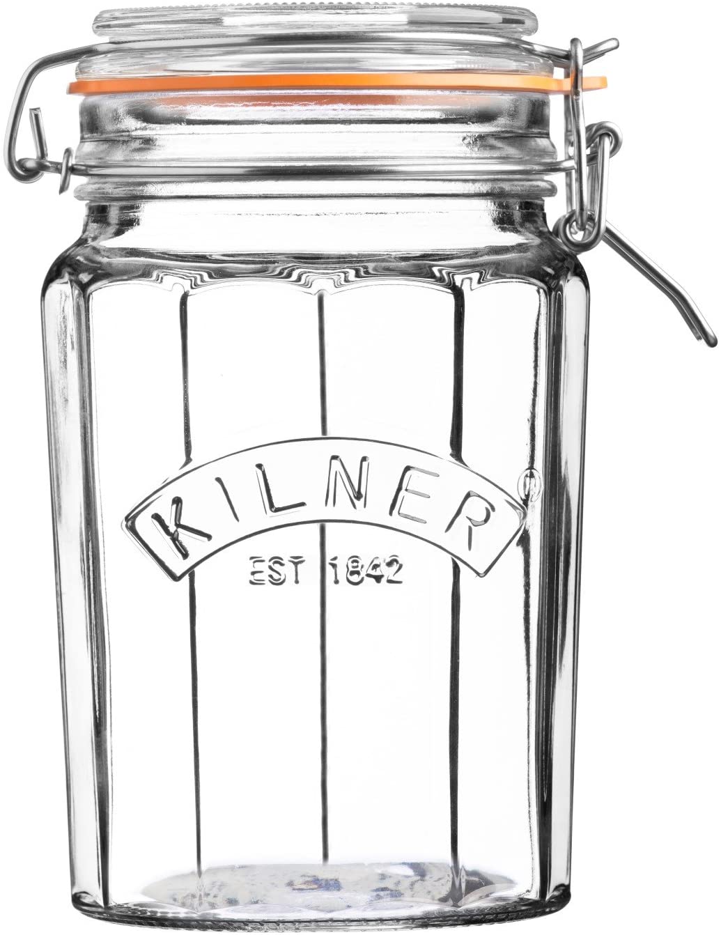 KILNER FACETTED CLIP TOP JAR 0.95L. 0025734 \\\KD21620