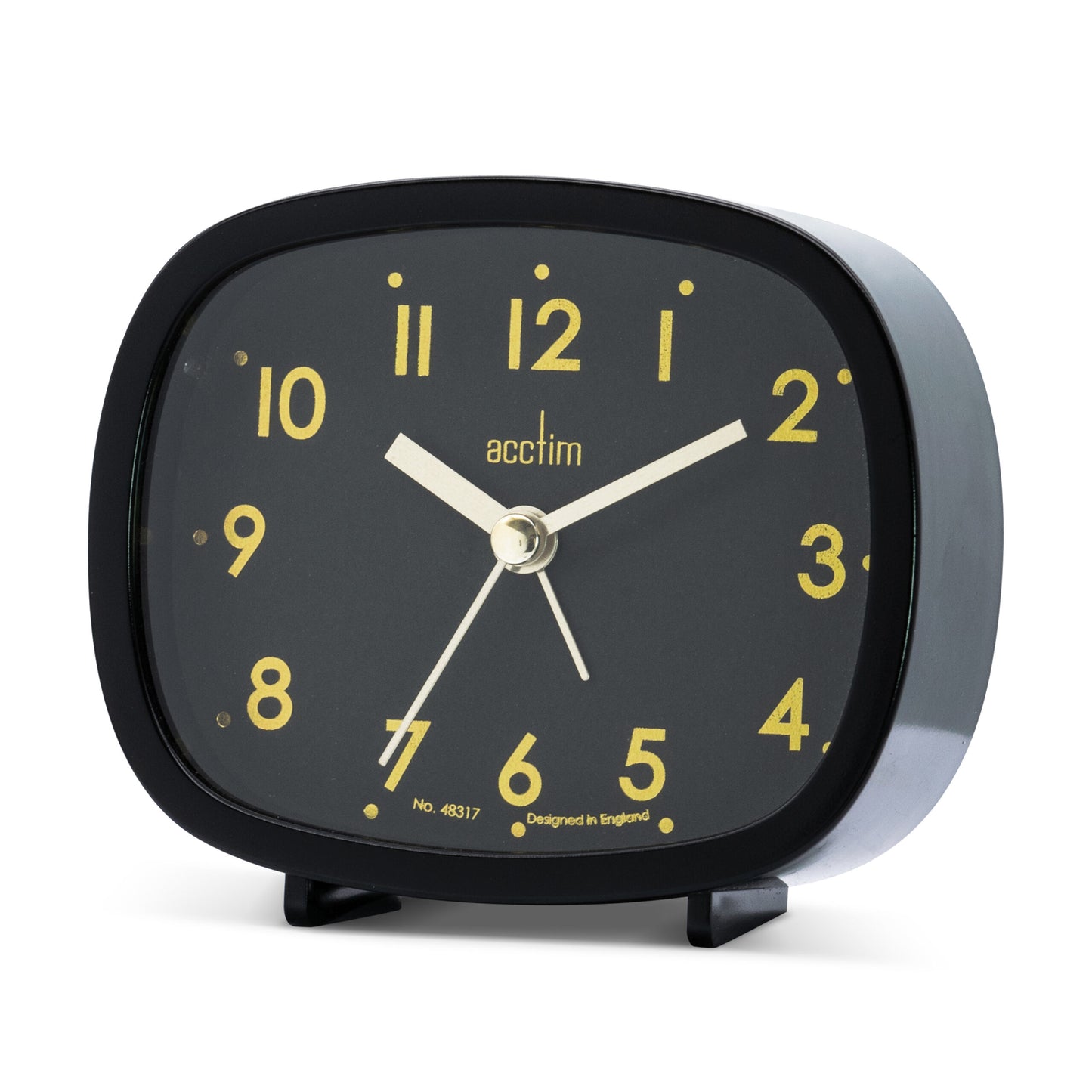 ACCTIM HILDA ANALOGUE BLACK ALARM CLOCK. AC15900 \\\KD21841