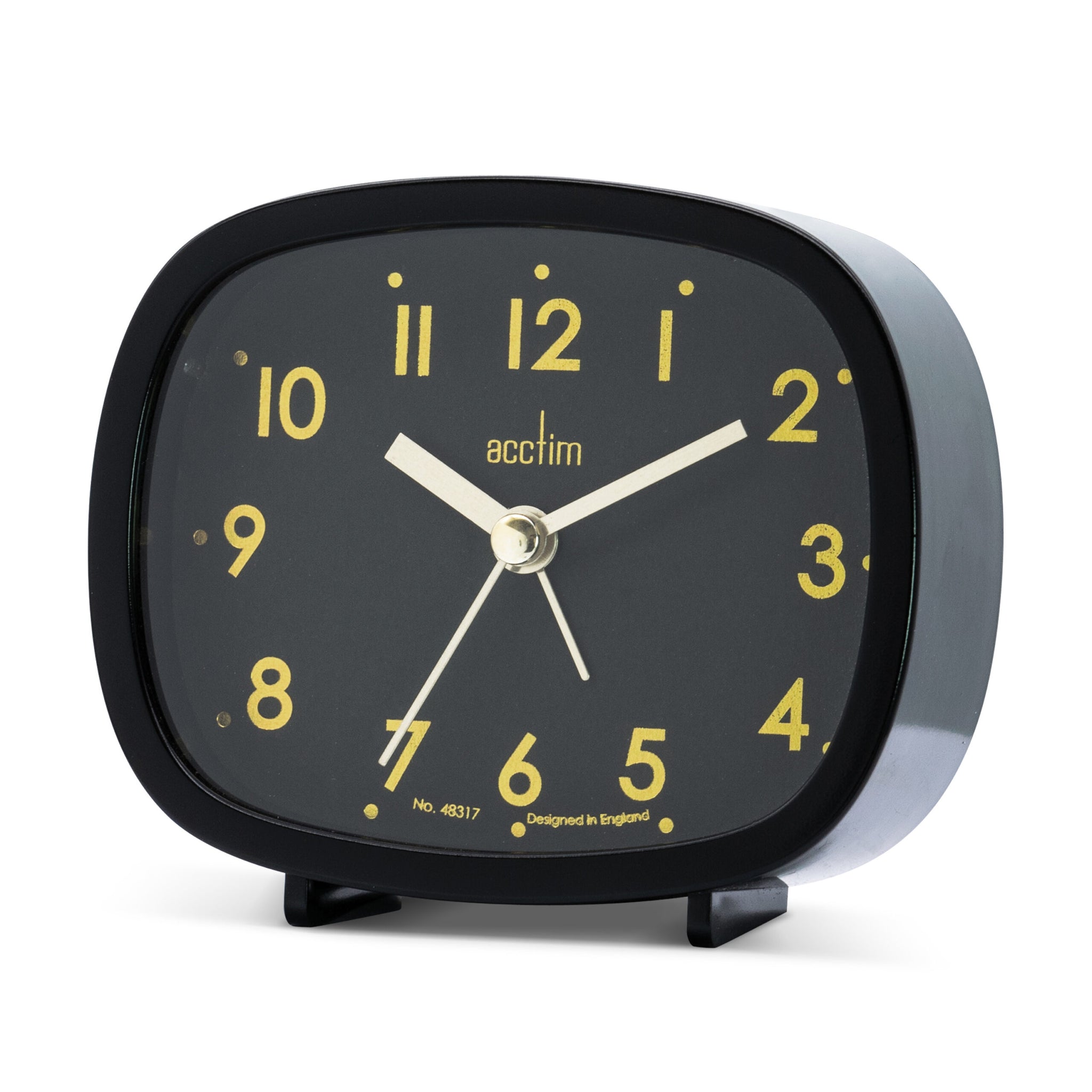 ACCTIM HILDA ANALOGUE BLACK ALARM CLOCK. AC15900 \\\KD21841