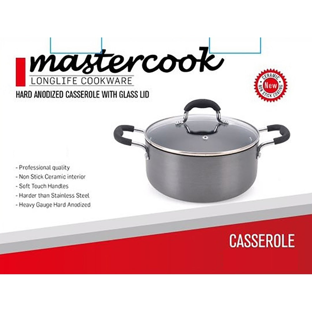 MASTERCOOK CASSEROLE WITH GLASS LID 22CM / 3.52L. CAN014 \\\KD21843