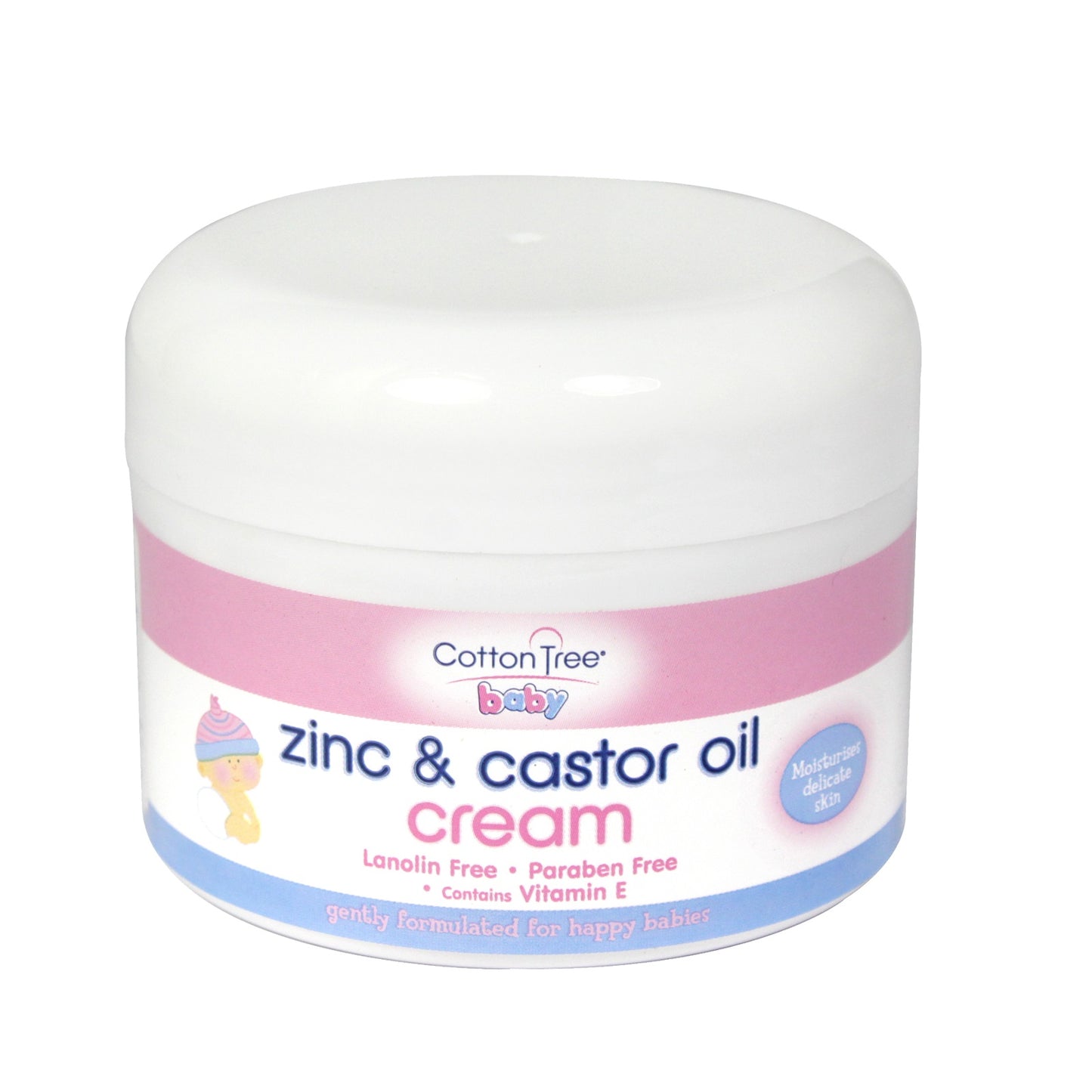 COTTON TREE BABY ZINC & CASTOR OIL CREAM 200ML. CT024A \\\KD21879