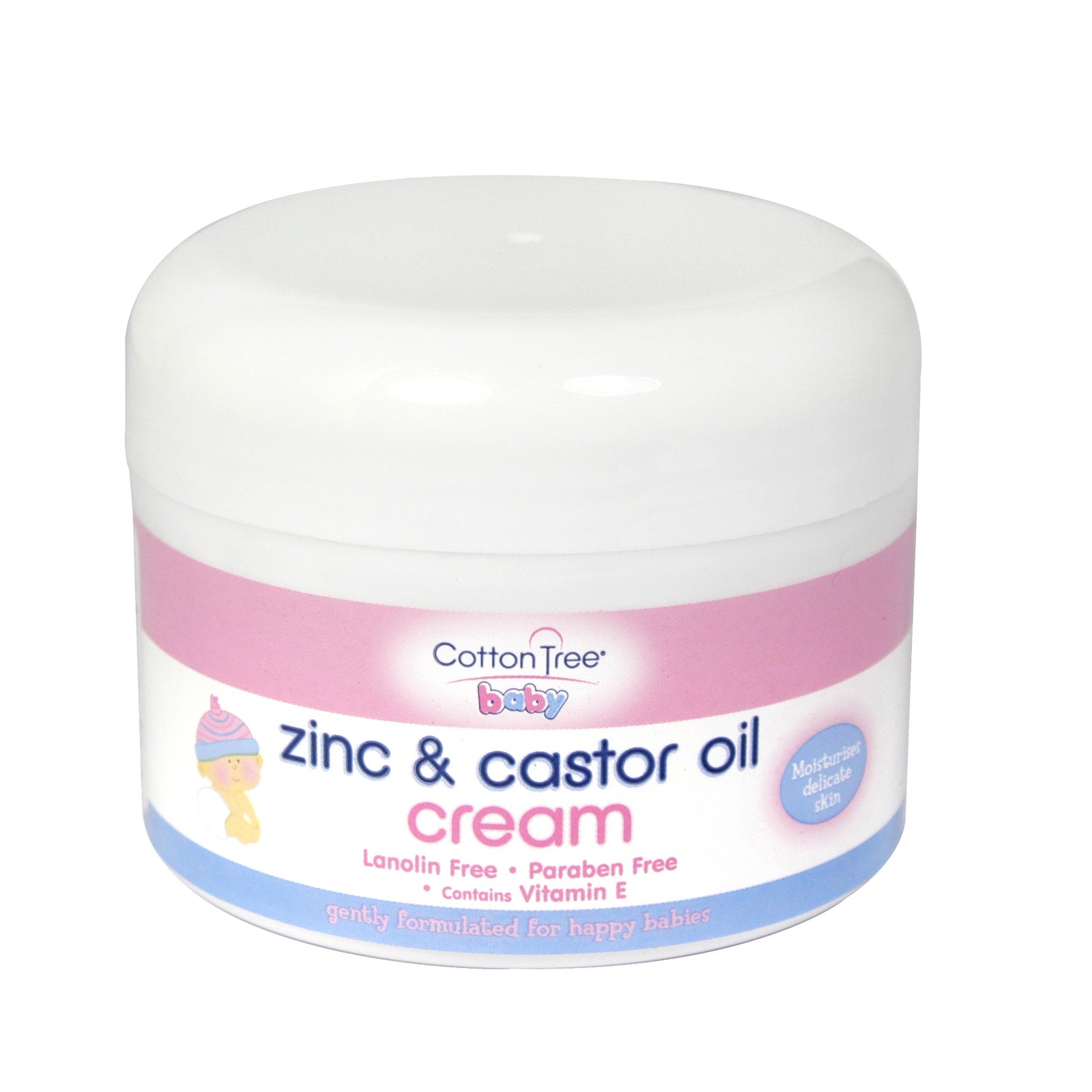 COTTON TREE BABY ZINC & CASTOR OIL CREAM 200ML. CT024A \\\KD21879