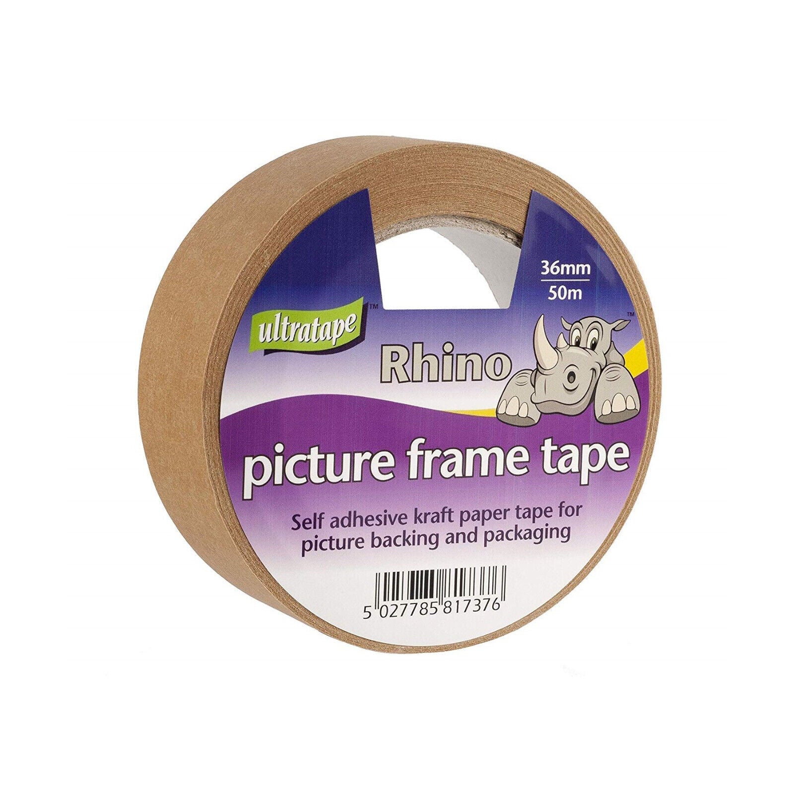 RHINO BROWN PAPER PICTURE FRAME / FRAMER TAPE 36MM X 50M. PF02153650RH \\\KD21885