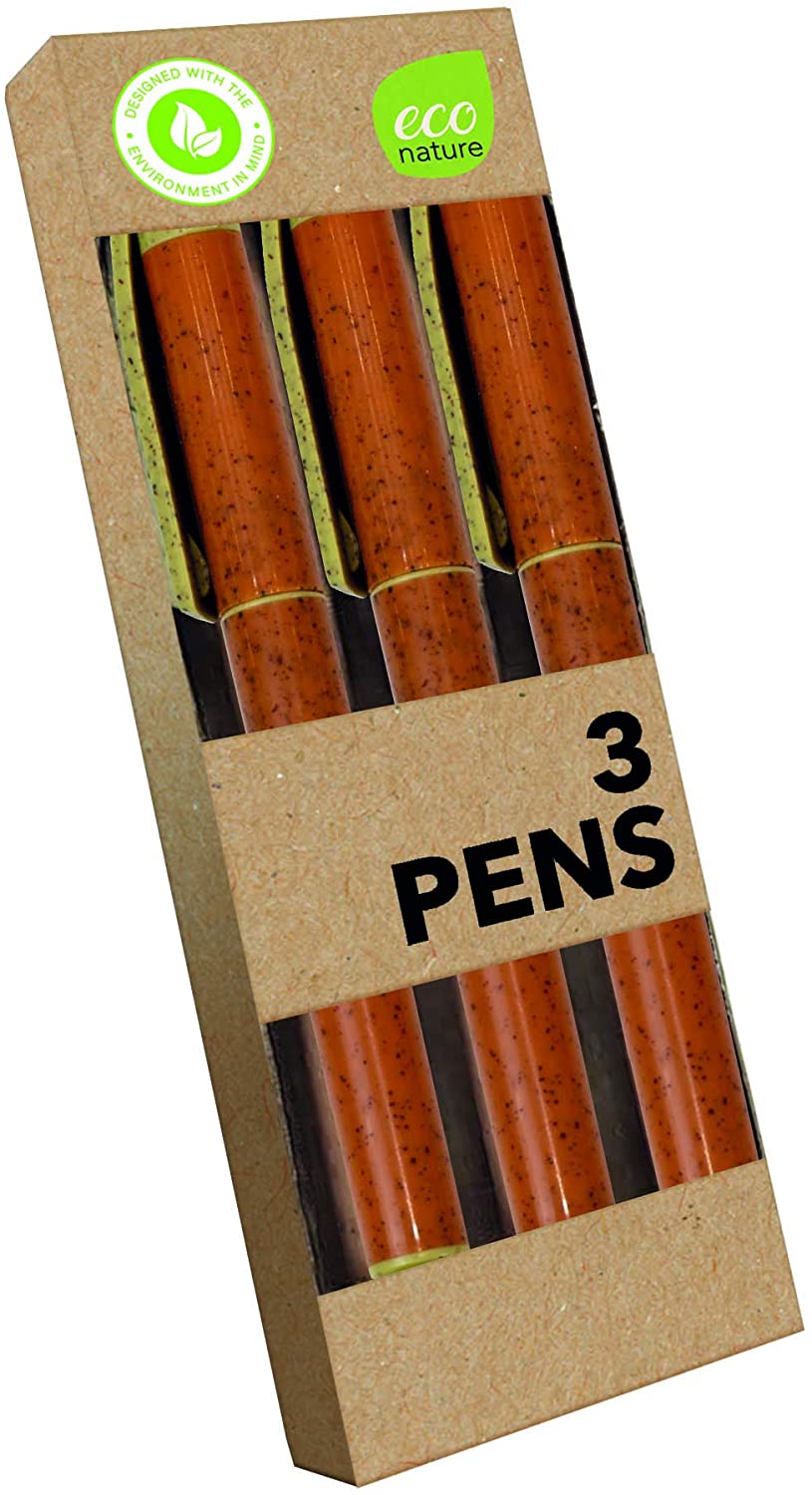 ECO NATURE BLACK BALL PENS 3/PK. ECPEN \\\KD21907