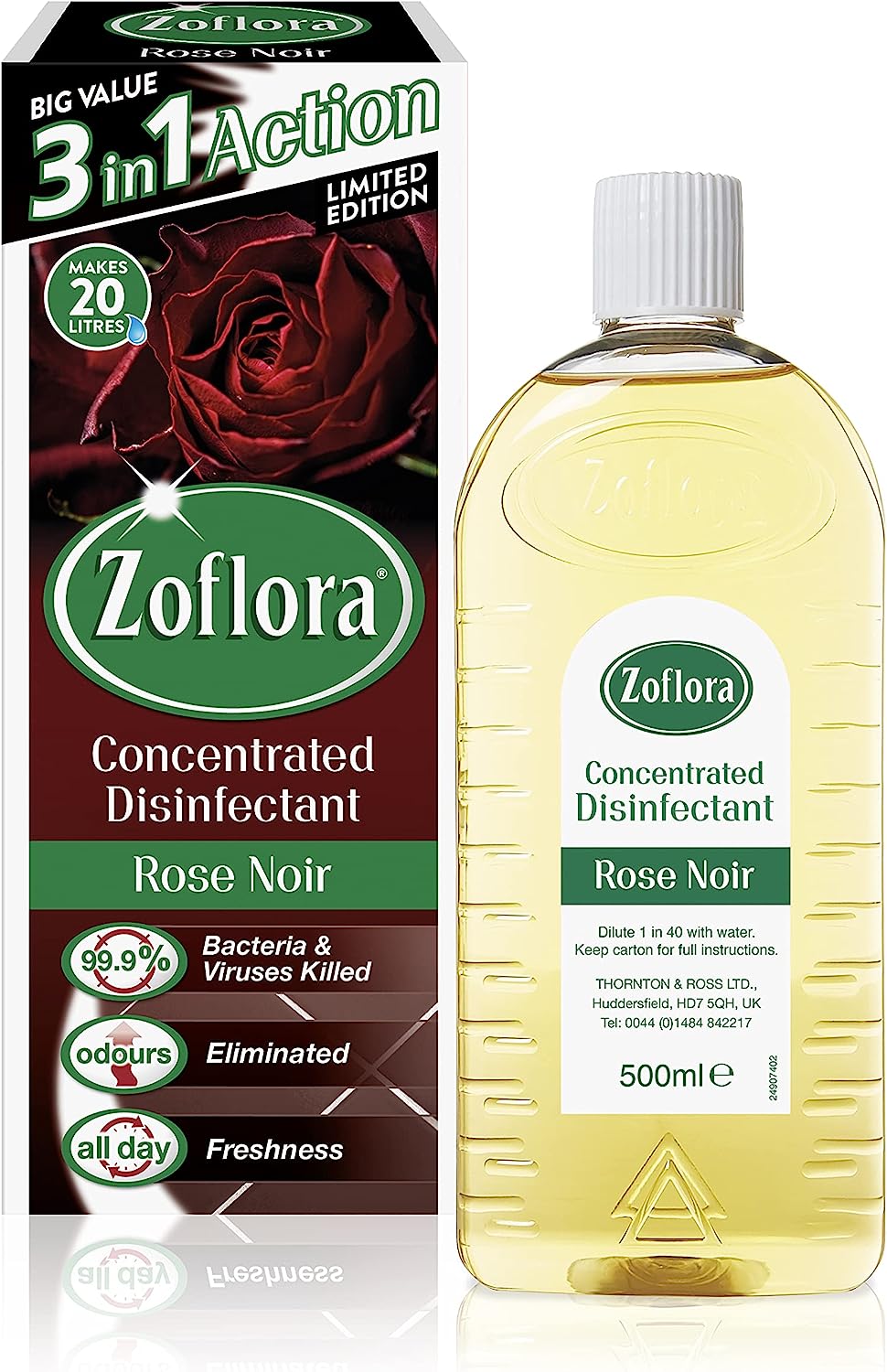 ZOFLORA 3 IN 1 ANTI BACTERIAL DISINFECT CLEANER  500ML - ROSE NOIR \\\KD21912