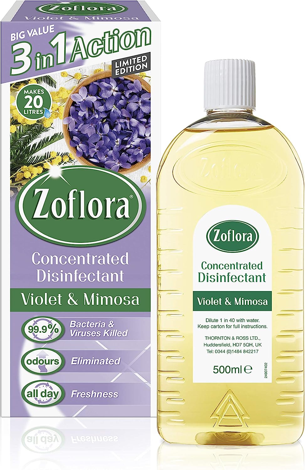 ZOFLORA 3 IN 1 ANTI BACTERIAL DISINFECT CLEANER  500ML - VIOLET & MIMOSA \\\KD21915