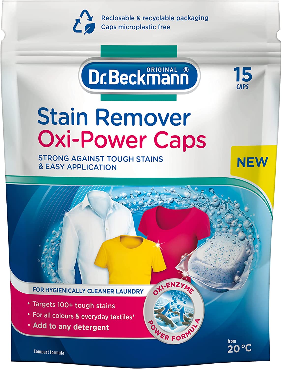 DR BECKMANN STAIN REMOVER OXI TABS 15 PIECE APX 300 GM. 7140 \\\KD21928