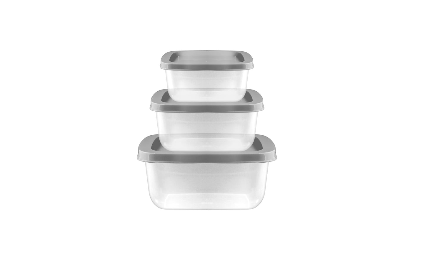 BEAUFORT NESTABLE SQUARE FOOD STORAGE CONTAINERS 3/PK. 03015301229 \\\KD21935