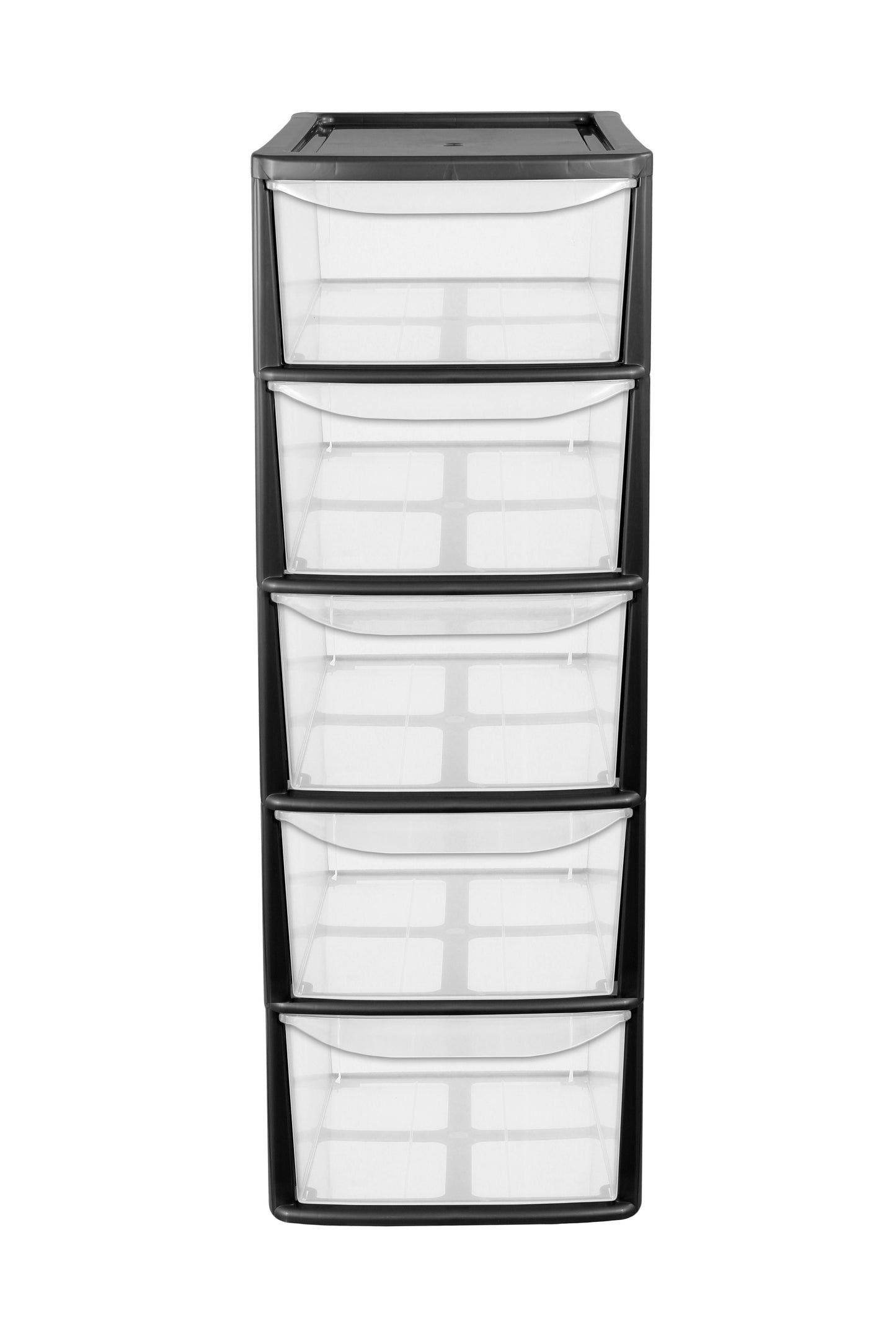 PLASTIC LARGE A4 5 DRAWER TOWER STORAGE UNIT - BLACK. 05082500142 \\\KD21956