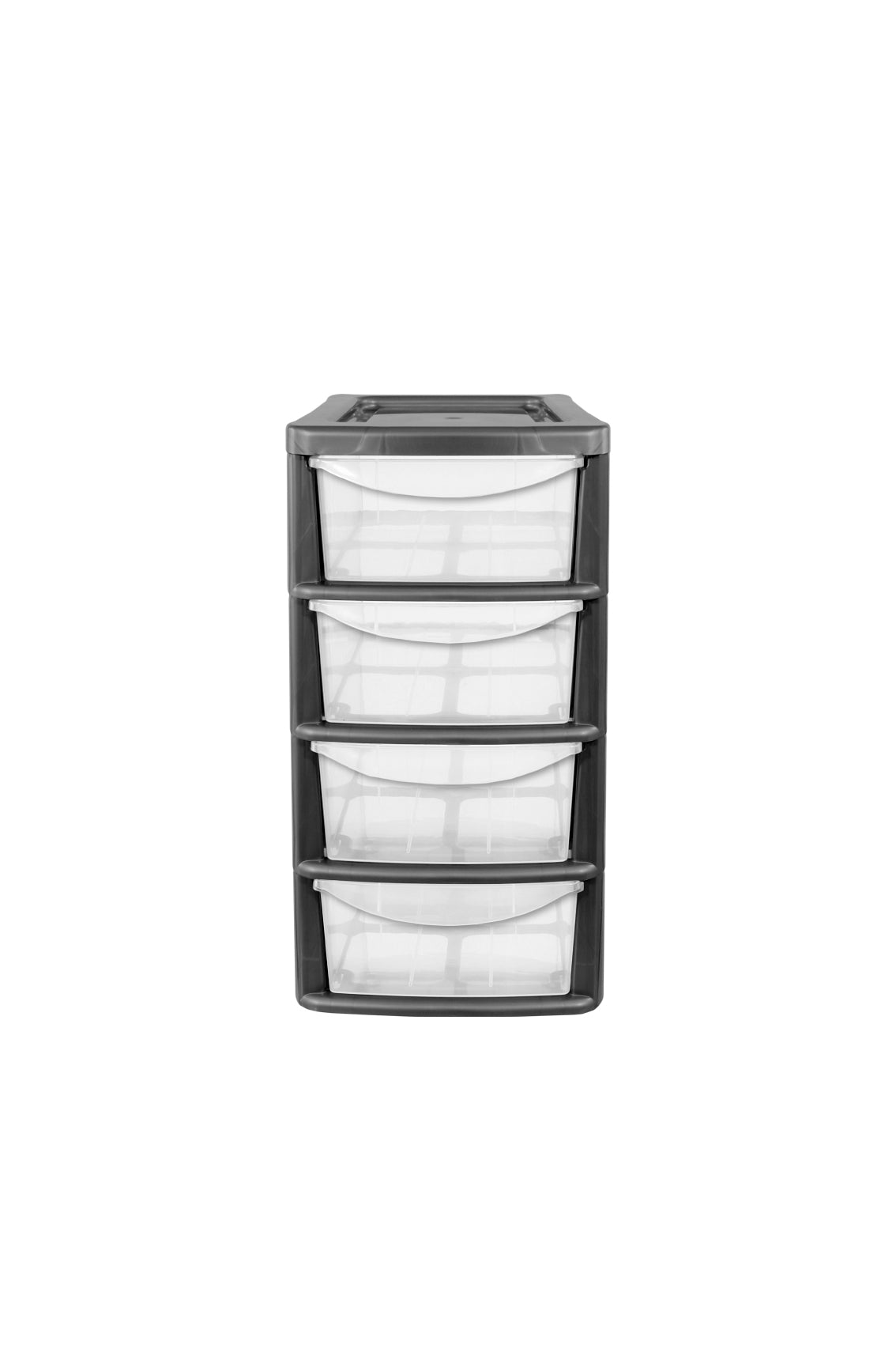 PLASTIC LARGE 4 DRAWER MOBILE TOWER STORAGE UNIT - BLACK. 05084000142 \\\KD21960
