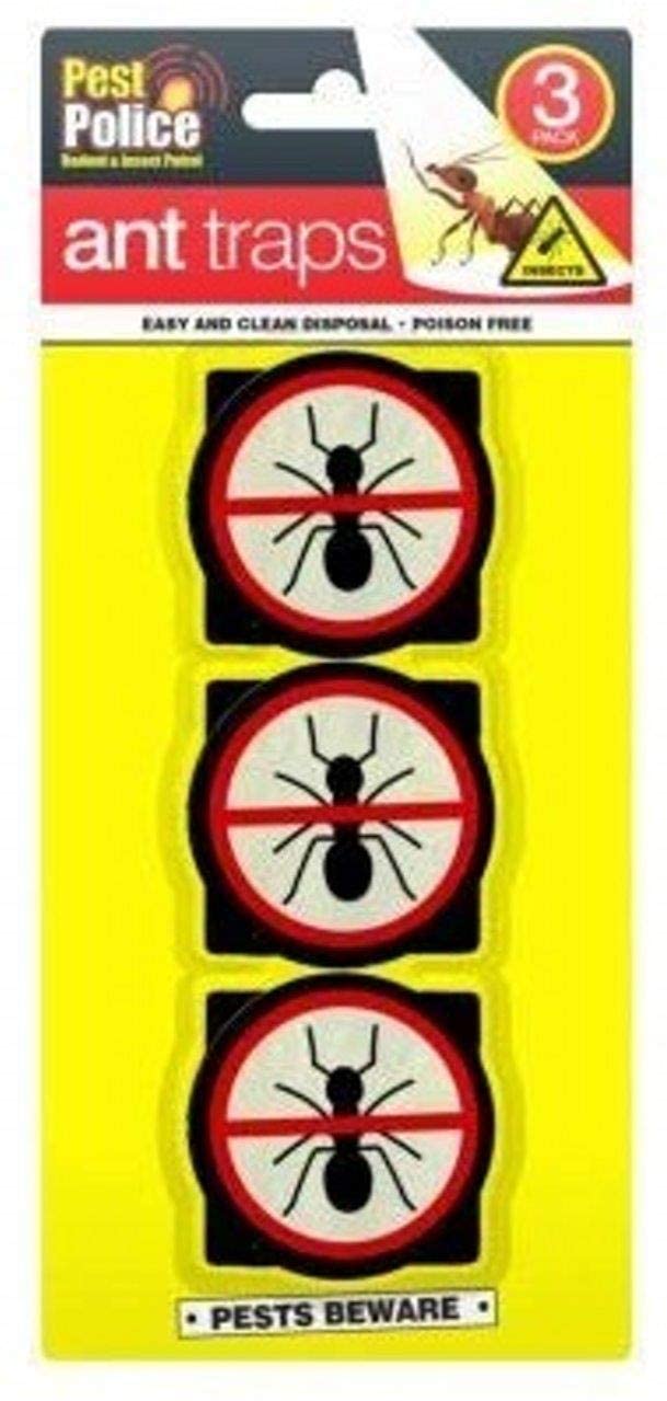 PEST POLICE PACK OF 3 ANT TRAPS DISPOSAL POISON FREE BAITED GLUE. OL317532 \\\KD21965