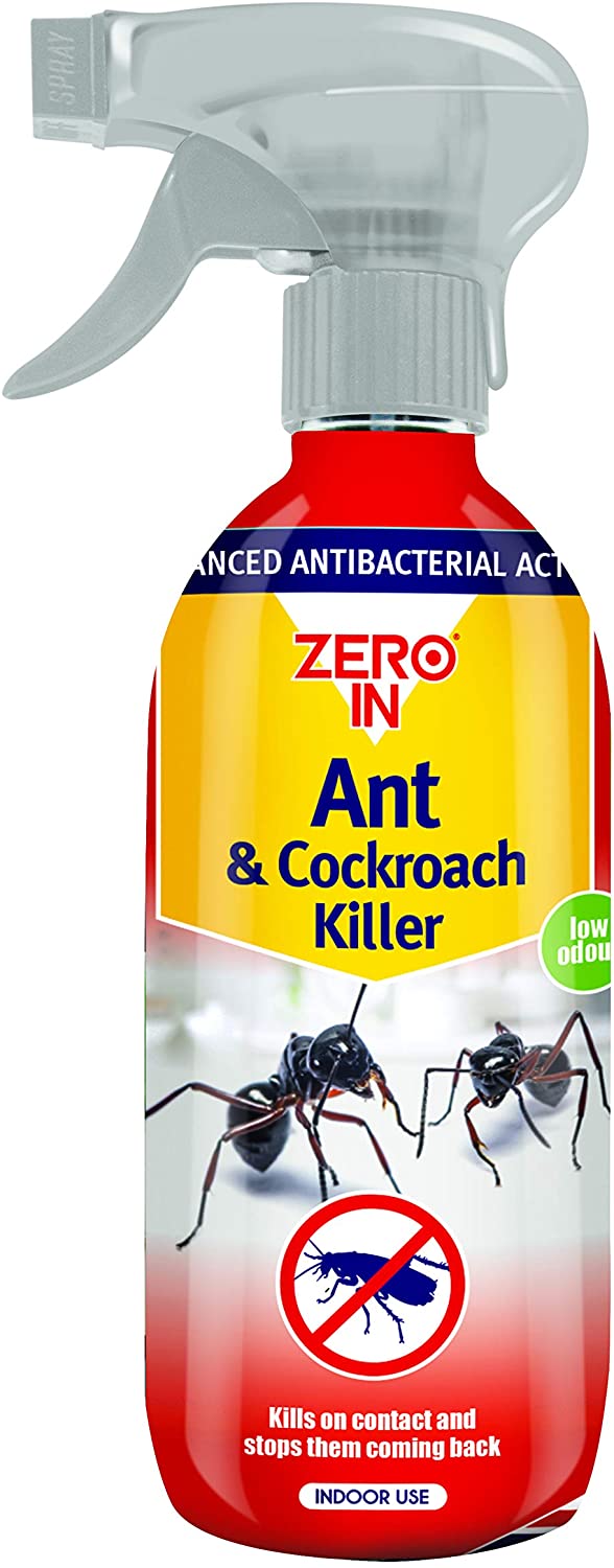 ZERO IN ANTI-BACTERIAL ANT & COCKROACH KILLER 500ML SPRAY \\\KD22076