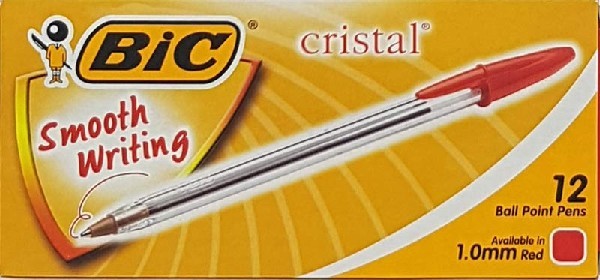 BIC CRISTAL MEDIUM 1MM PEN 12/PK - RED. KD22079 170940 \\\KD22079