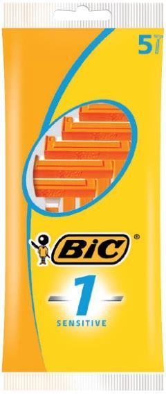 BIC 1 BLADE DISPOSABLE RAZORS SENSITIVE 5 PACK. BIC1RAZORS \\\KD22087