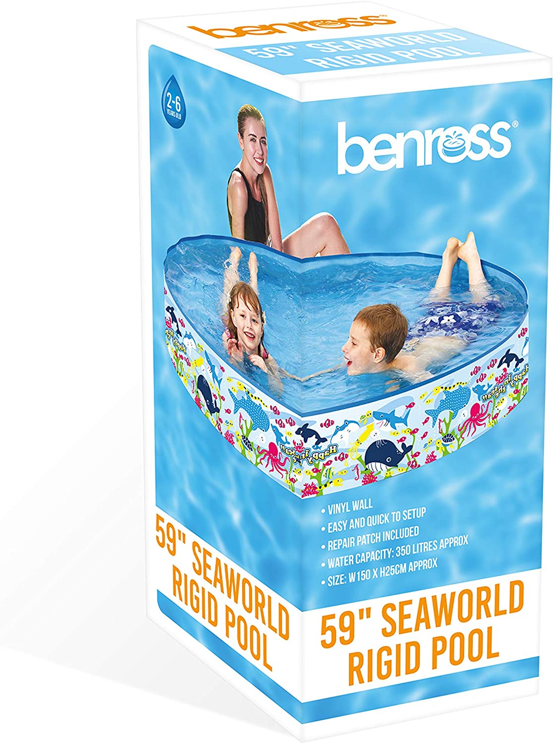 SUNCLUB RIGID SIDES SEAWORLD DESIGN POOL SWIMMING 59 INCH. BML83440 \\\KD22091