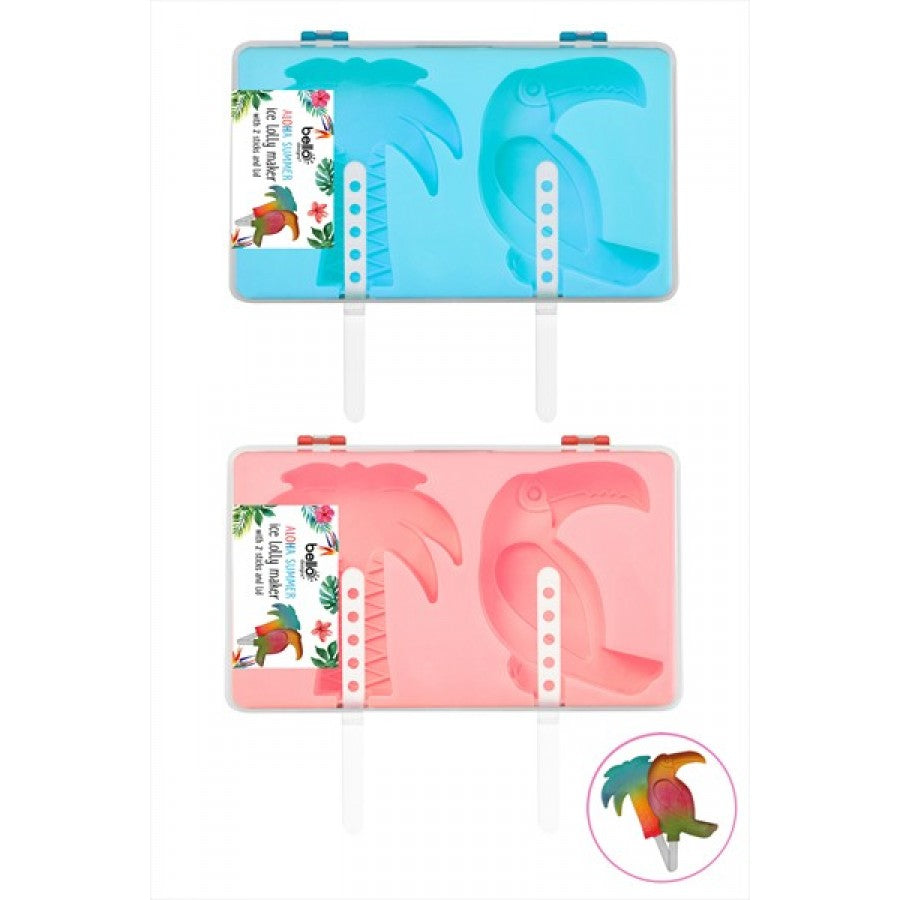 BELLO ICE LOLLY MOULD 2 SECTION WITH LID ASSORTED COLOURS. AM3336 \\\KD22101