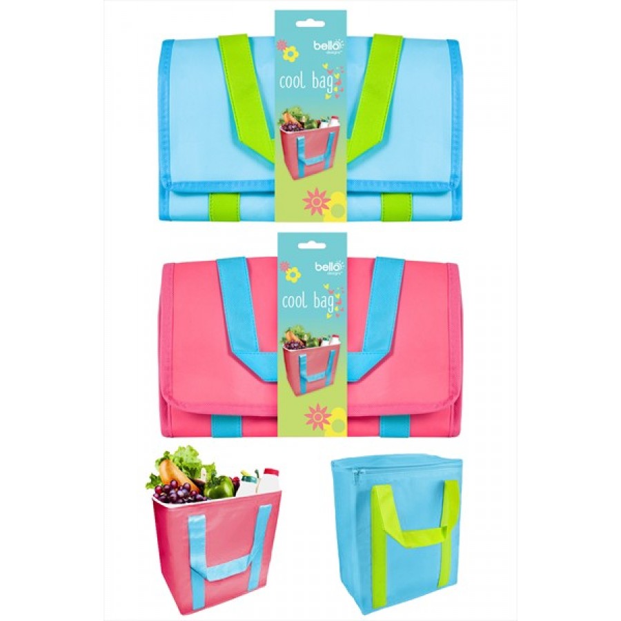 BELLO PICNIC COOL BAG 30 X 18 X35 CM ASSORTED COLOURS. AM1625 \\\KD22104