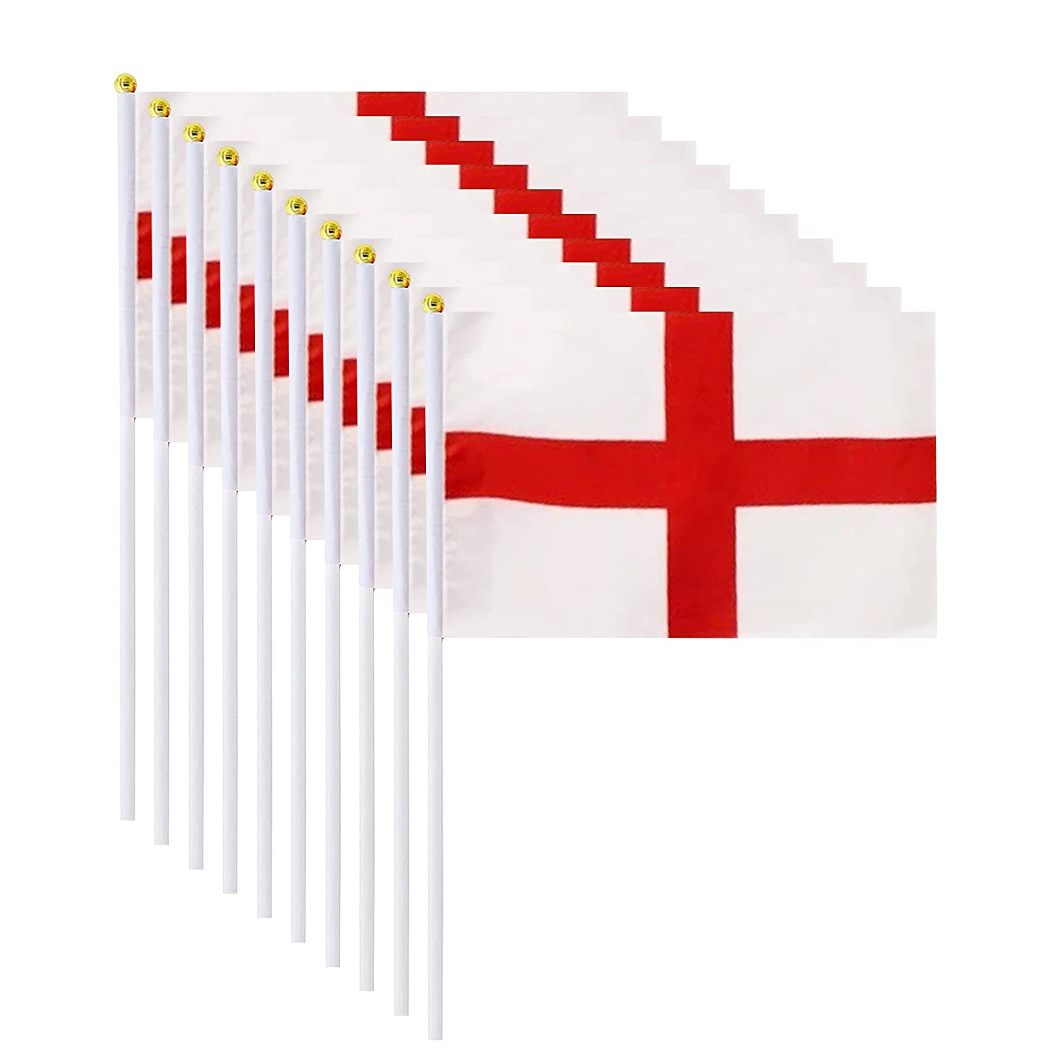 SHATCHI ENGLAND ST GEORGE HAND FLAG 10/PK. 116612 \\\KD22124