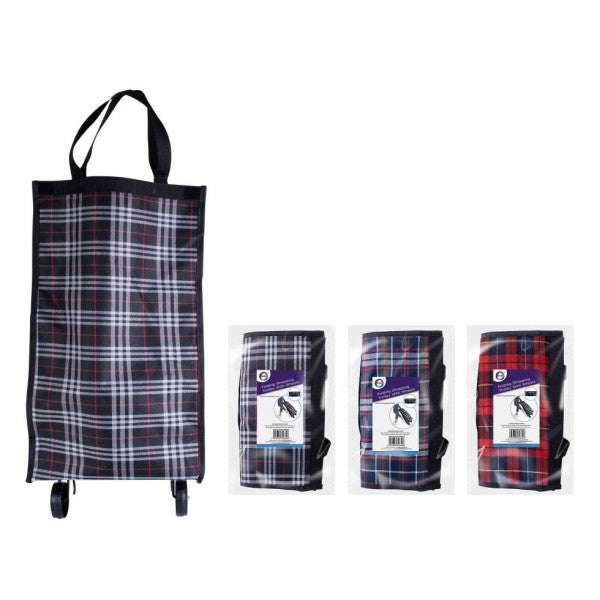 FOLDING SHOPPING TROLLEY WITH WHEELS. HH2634 \\\KD22205