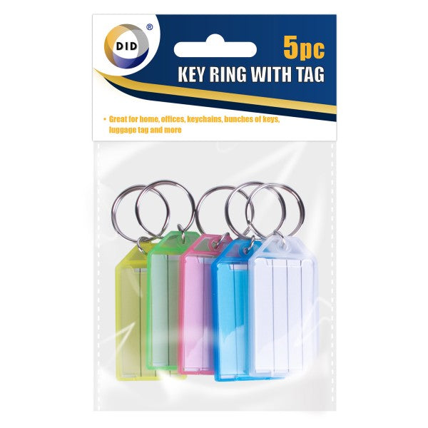 PLASTIC KEY TAGS WITH SPLIT RING. HW6009 \\\KD22207