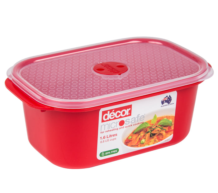 DECOR MICROSAFE OBLONG COOKING CONTAINER 1.6L. 124400-004 \\\KD22221