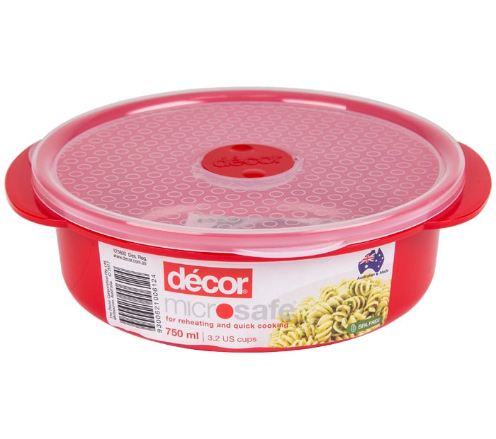 DECOR MICROSAFE ROUND COOKING CONTAINER 750ML. 123600-004 \\\KD22222