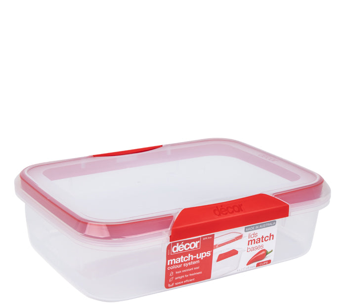 DECOR MATCH-UPS CLIPS OBLONG CONTAINER 4L - RED. 232400-3 \\\KD22224