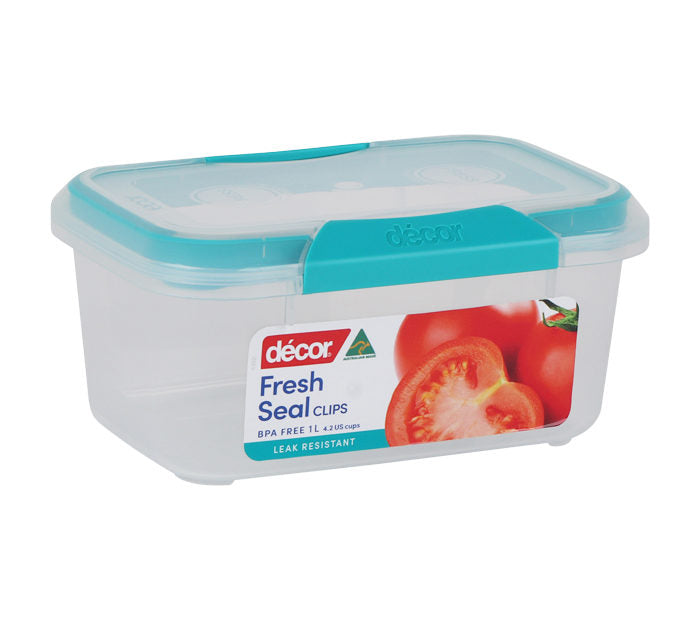 DECOR FRESH SEAL CLIPS OBLONG CONTAINER 1L. 231900-006 \\\KD22226