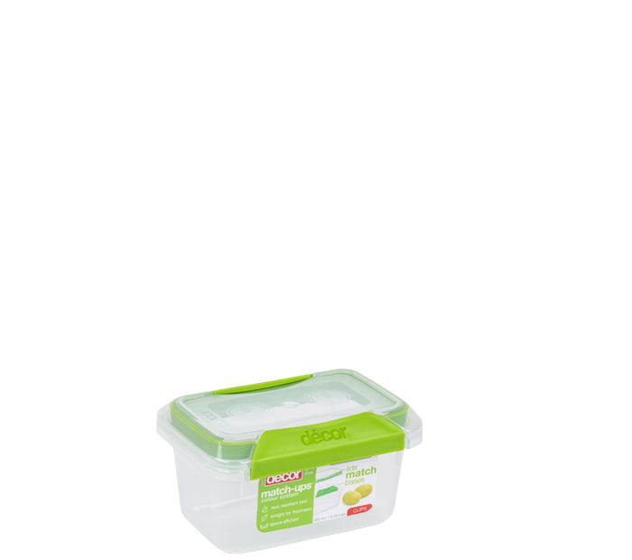 DECOR MATCH-UPS CLIPS OBLONG CONTAINER 350ML - GREEN. 231600-008 \\\KD22230
