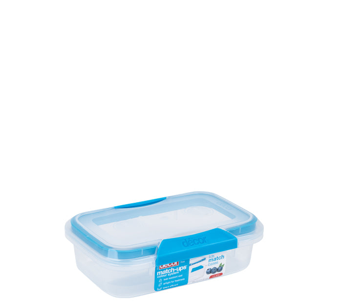 DECOR MATCH-UPS CLIPS OBLONG CONTAINER 600ML - BLUE. 231800-006 \\\KD22231