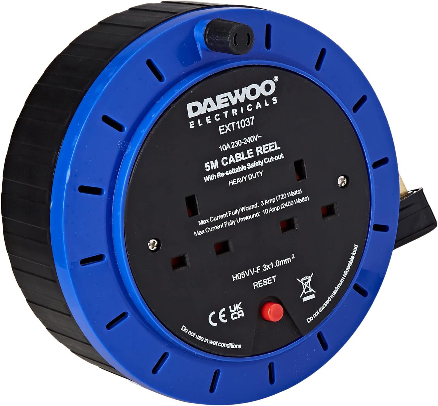 DAEWOO 2 GANG EXTENSION LEAD 5M 10A 240V AC. EXT1037 \\\KD22233