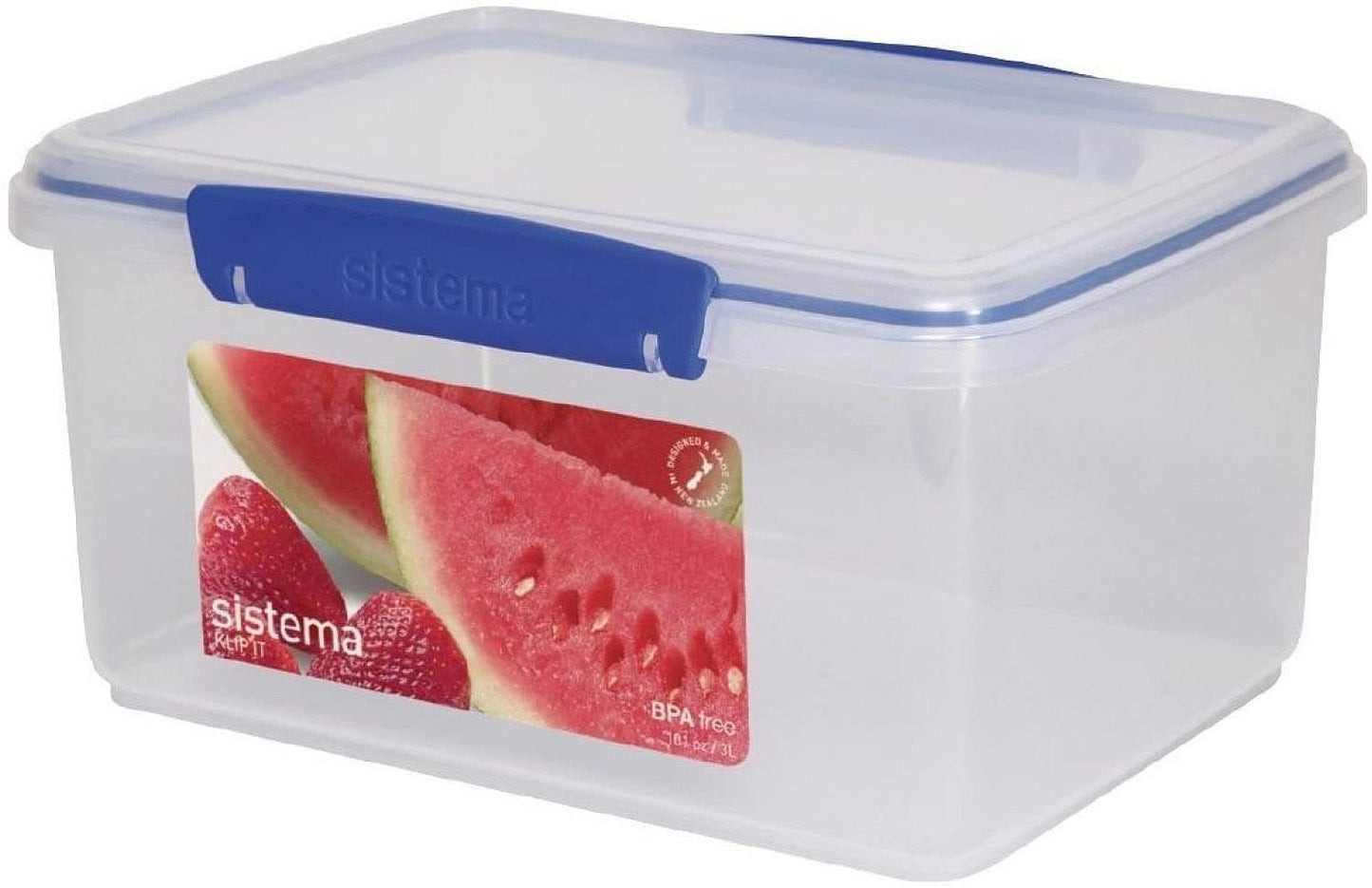 SISTEMA KLIP IT FOOD STORAGE CONTAINER WITH ASSORTED PASTEL CLIPS 3 LTR. SIS8183501 \\\KD22240