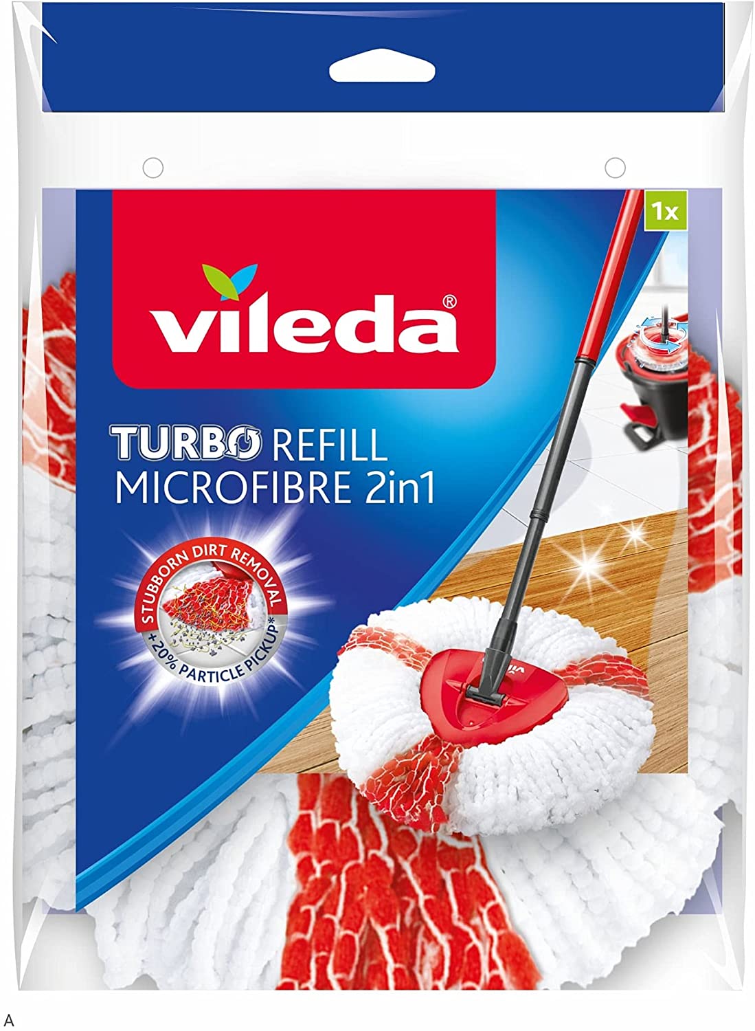 VILEDA EASYWRING AND CLEAN TURBO 2-IN-1 MICROFIBRE MOP REFILL HEAD. FH151608 \\\KD22253
