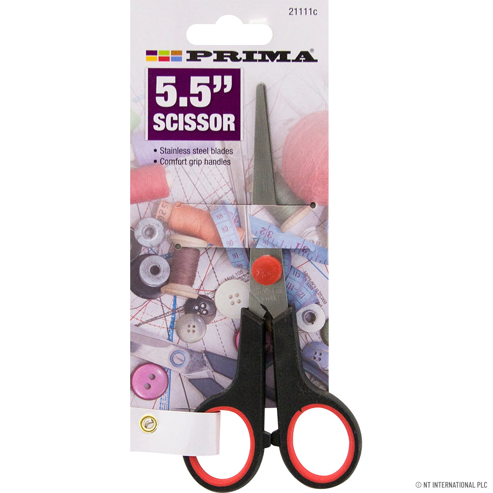 PRIMA COMFORT GRIP SCISSOR 5.5 INCH / 14 CM ASSROTED COLOUR. 21111C 21072C \\\KD22269