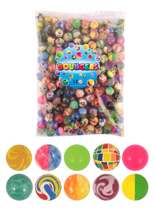 BOUNCY JET BALLS PARTY BAGS FILLER TOY 250/PK. T27100 \\\KD22298