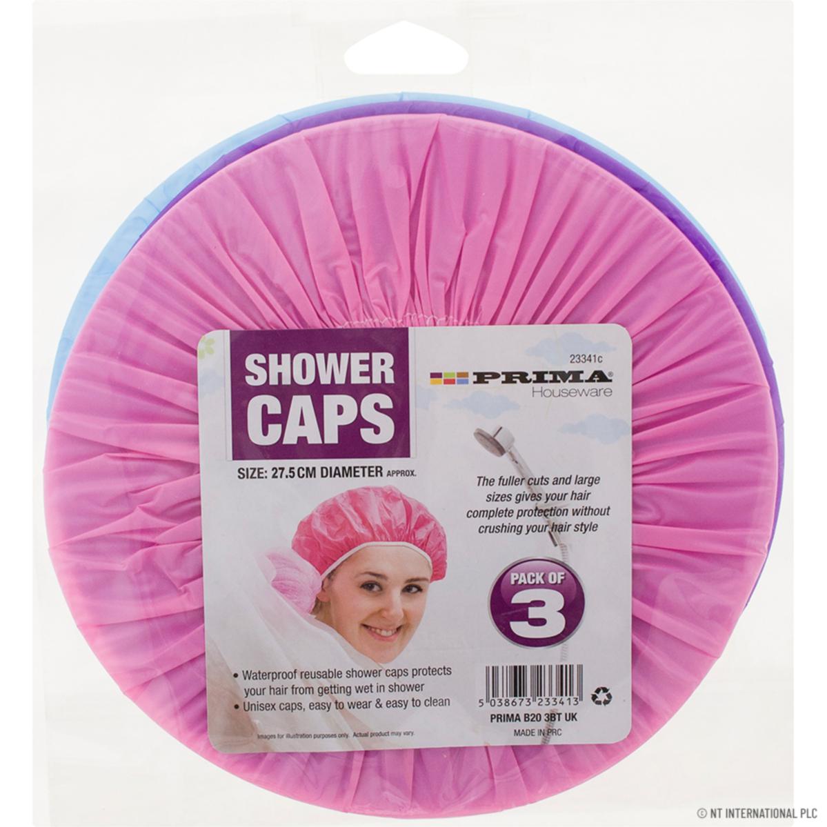 PRIMA SHOWER CAPS 27.5 CM 3/PK. 23341C \\\KD22307