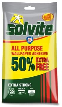 SOLVITE ALL PURPOSE WALLPAPER PASTE SACHET 10 ROLL PLUS 50% FREE. 1082225 \\\KD22313