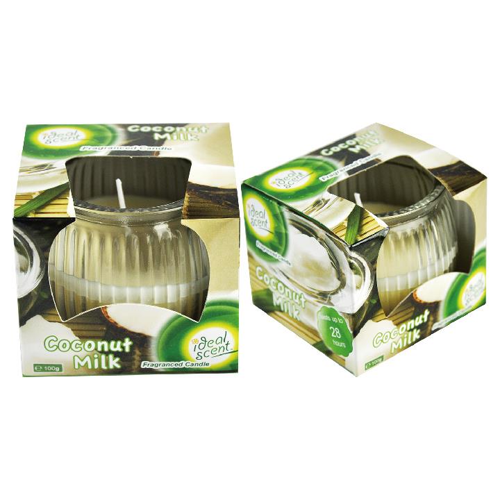 IDEAL SCENT COCONUT MILK FRAGRANCED CANDLE. AA018 \\\KD22317