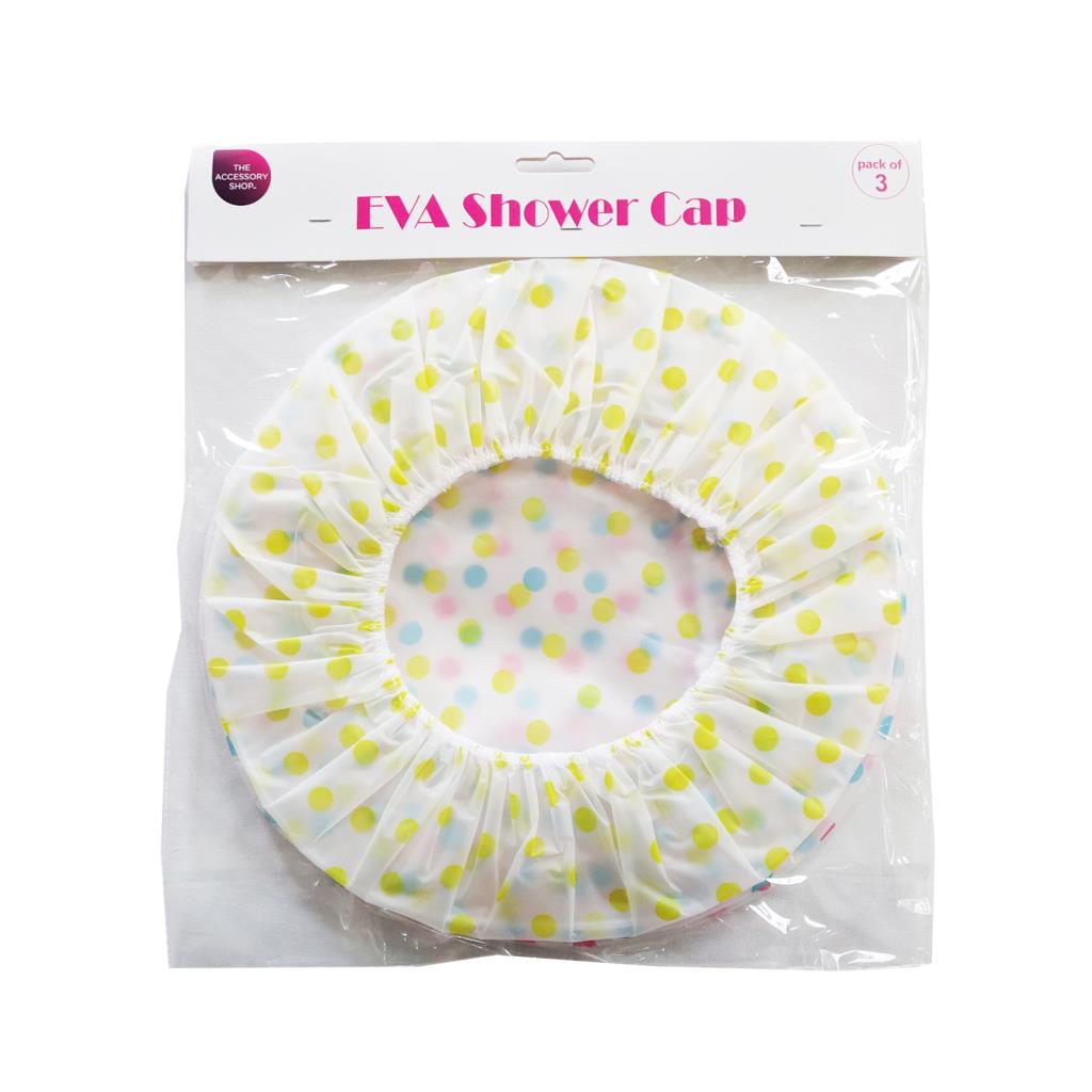 THE ACCESSORY SHOP EVA SHOWER CAP 3/PK. CA016 \\\KD22329